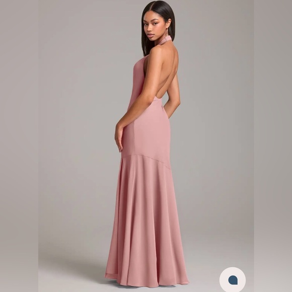 Azazie Lorena Dusty Rose Dress - Picture 2 of 6